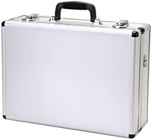 T.Z. Case Aluminum Framed 18" Laptop Briefcase, Hard-Saided Tool Case in Silver