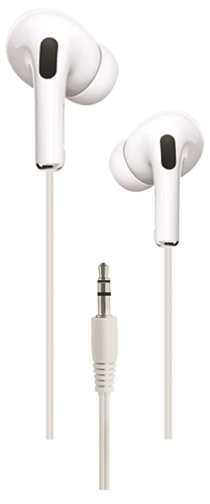 2GO Stereo Earphones In-Ear 3.5 mm Cable 130 cm White