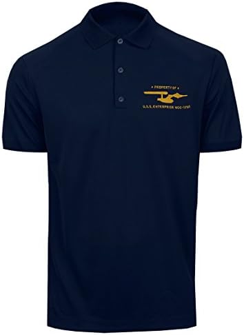 Star Trek USS Enterprise Crew Members Polo Navy Blue Small