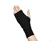 Olyer Winter Fingerless Gloves Stretchy Knitted Cashmere Warmer Gloves (Black)