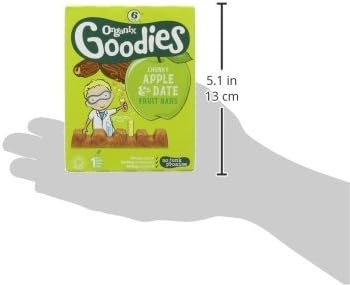 Goodies Organic Date and Apple Chunky Fruit Bars 6 X 17 g, Multi-coloured, 17 g (Pack of 6) - Image 4