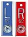 X-Ray Markers, Aluminum with Positioning Beads, Personalized with 2-3 Initials, Vertical, Blue & Red, Left & Right Set