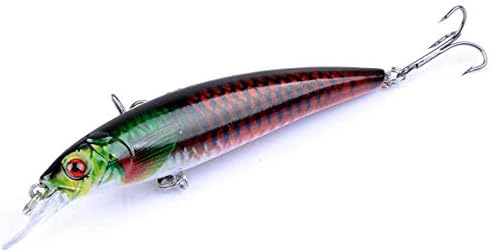 chungeng New Necessaries 1Pc 3D Eyes Realistic Minnow Fishing Lure Painted Isca Artificial Hard Bait Fishing Tool for Camping, Picnic and Other Outdoor Activities