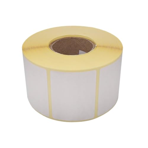 SKIR'CO (5000 pcs) Direct Thermal Labels 52 x 40 mm, Permanent Adhesive Rectangular Thermal Stickers, Thermal Printer Labels