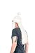 Adult Halloween White Fu Manchu Beard and Wig Costume Accessory