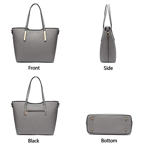 LOVEVOOK Handbags for Women Large Tote Bag with Wallet Shoulder Purses Work Top Handle Satchel 3pcs