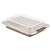 Anolon Bronze Nonstick Baking Pan With Lid / Nonstick Cake Pan With Lid, Rectangle - 9 Inch x 13 Inch, Brown