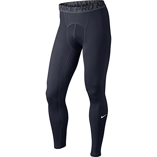 NIKE Men's Pro Tights, Obsidian/Dark Grey/White, Small