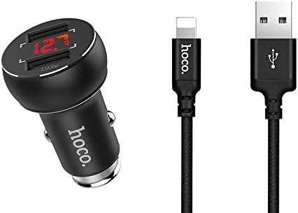 Amazon Com Hoco Z22 Double Usb Port Car Charger Cable 3ft For