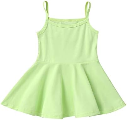 YWLINK Baby Girl Tutu Summer, Toddler Sleeveless Print Vest Dresses Children's Sleeveless Strap Solid Color Candy Skirt Dress Colorful Tutu Christening Gowns♛Baby Girls 0-24m♛