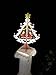 AVELLIM 8-inch 3 Mini Wooden Tabletop Christmas Trees with Center Designs for Christmas Decorations