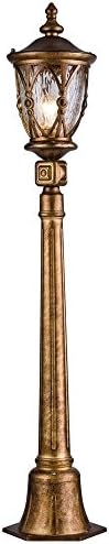 Classic Vintage Garden pathway light Antique Gold metal colour Clear Glass Victorian style, 1 bulb excl.1xE27 100W 220V IP44 [Energy Class A++]