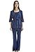 Bearsland Maternity Women's 3 Pieces Soft Nursing Pajamas Set Postpartum Sleepwear for Breastfeeding Blue