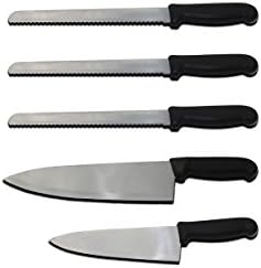 New Jersey Grinding Professionally Sharpened Knife Sets (Deli Kit 5 Pc Knife Set)