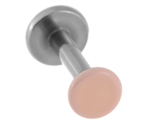 Skin Tone Labret Stud Internally Threaded-Light Tone-14g-3/8 inch (10mm)-Hide Your Piercing-Fake Mole