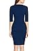 REPHYLLIS Women's Official v Neck Optical Illusion Half Sleeve Business Dress M Darkblue