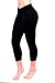 Black Capri Leggings, Butt Lifting Thigh Slimmers with High Rise Waist Control by Curvify (Fits a 33