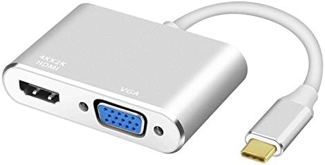 Usb Type C Hdmi Vga アダプタ 2 In 1 Vga同時出力 高速転送 Usb C Thunderbolt 3対応 Type C To 4k 2k 30hz Vgaアダプタ Macbook Ipad Google Chromebook Pixel Huawei Mate Lenovo Yoga Samsung Galaxy などusb