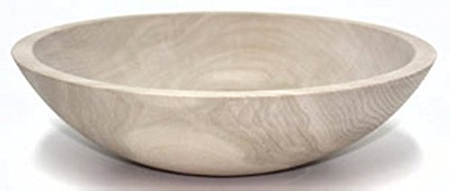 12 Inch Unfinished Solid Beech Wood Bowl