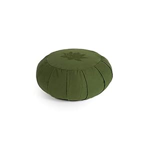 Yoga Studio Pleated Round Zafu Buckwheat Meditation Cushion – Lotus Leaf