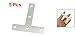 uxcell 5 Pcs Angle Plate Corner Brace Flat T Shape Repair Bracket 80mm x 80mm