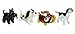 Looking Glass Dogs Set Miniature Collectible, Pack of 4, Multicolor, (35105)