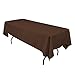 Gee Di Moda Rectangle Tablecloth - 60 x 102 Inch Chocolate Table Cloth for 6 Foot Rectangle Table - Heavy Duty Washable Fabric - for 6 Ft Buffet Table, Holiday Party, Dinner, Wedding & Baby Shower