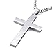 Jstyle Jewelry Mens Simple Cross Necklace Stainless Steel Pendant for Women 22 24 Inch