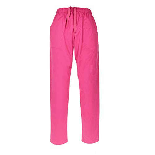 MISEMIYA Unisex_Adult PANTALÓN Sanitarios Cintura ELÁSTICA Uniforme Laboral MÉDICO Enfermera Limpieza Veterinaria SANIDAD HOSTELERÍA Work Utility Shorts, Pink, L