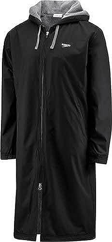 Speedo Unisex Team Parka with Name Embroidered, Black (001),XXXS