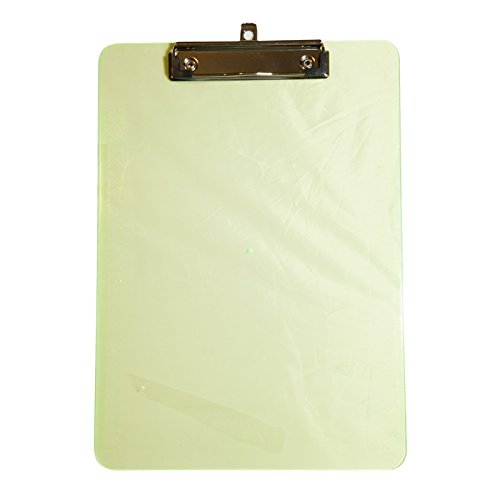 Color Fun Clipboards with Ruler Inches and Centimeter Scales | Multi Pack Fun Pack | Transparent and Standard Size Low Profile Clip | Office, School, Outside Use (6 Pack)