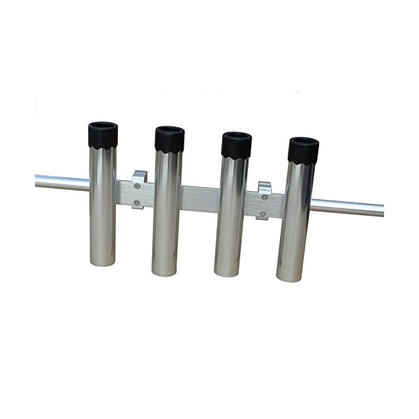 BroCraft Aluminum Rail Mounted Rocket Launcher 4 Fishing Rod Holder for