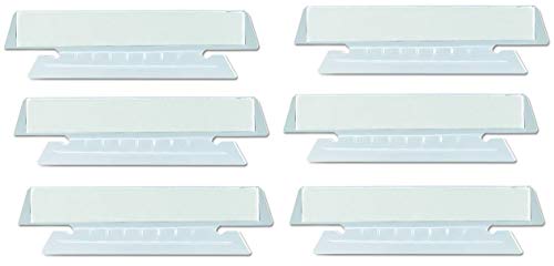 100 Pack Hanging Folder Tabs and Inserts, 3.5", Clear, 1/3 Cut