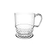Party Essentials 8-Ounce Hard Plastic Coffee Cup/Tea Mug with Handle, 20-Count, Deluxe Clear
