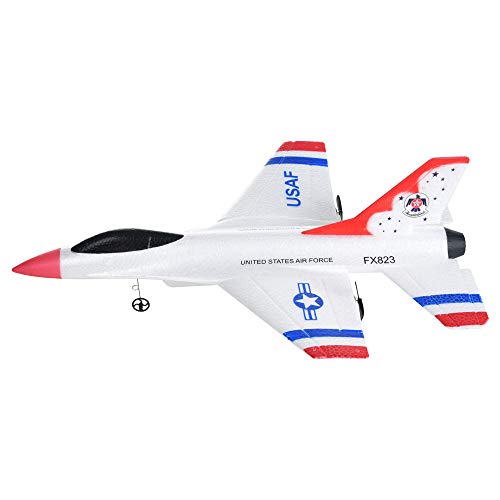 Gbell FX-823 RC Glider Airplane for Kids Adults - EPP Foam 2.4G 2CH Remote Control Helicopter Plane Glider Toys Christms Birthday Gifts for Boys Girls 12 + Year Old & Adults (White /Ship from US)