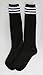 STYLEGAGA Women's Casual Knee High Socks (One Size : XS to M, Triple Stripe Asst-2P)