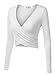 VETIOR Sexy White Crop Top for Women Trendy Sexy Casual Long Sleeve Shirts Tops for Women 2023 Small White