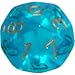 Chessex Dice: Polyhedral 7-Die Borealis Dice Set - Teal with Gold Numbers CHX-27486