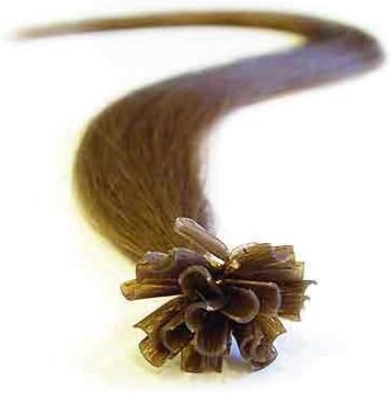 100 Strands Straight Pre Bonded U Nail Tip Fusion Remy Human Hair Extensions 22" Inches # 10 Light Golden Brown