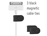 MOS Magnetic Cable Tie 3-pack, Black