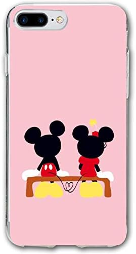 SWDFFG iPhone 7 Plus iPhone 8 Plus Case- Stylish Mickey and Minnie Mouse Love PC Slim Shockproof Flexible Back Protective Case for iPhone 7/8 Plus