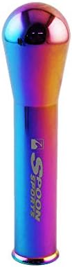 Spoon Sports Shift Knob Aluminum Gear Car Racing Shifter Lever Manual Transmission (Neo Chrome)