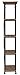 Homelegance Factory 4-Teir Bookcase, Rustic Brown
