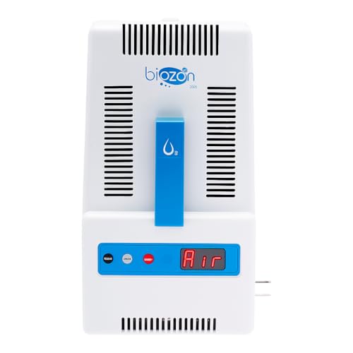 BIOZON Biozon Plus Generador de Ozono para Aire y Agua, Purificador para Ambientes, Frutas y Verduras, Eliminación de Olores, Uso Doméstico, Cobertura hasta 120 m³, Diseño Compacto