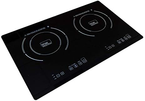 True Induction TI-2B Counter Inset Double Burner Induction Cooktop, 120V, Black