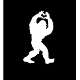 Bigfoot Hand Heart Love Symbol NOK Decal Vinyl Sticker |Cars Trucks Walls Laptop| White |5.5 x 3.2 in|NOK2185