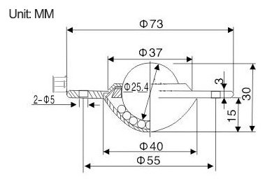 TOMUM 6PCS of Set CY-25B 1" Nylon Ball Transfer Bearing Unit Table Conveyor Roller Ball for Transmission, Furniture, Wheelchair - Thumbnail 5