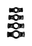 Doc Johnson Titanmen - 4 C-Ring Set - Helps Create Firmer and Thicker Erections - Side Tabs for Easy Removal and Adjustment - Black