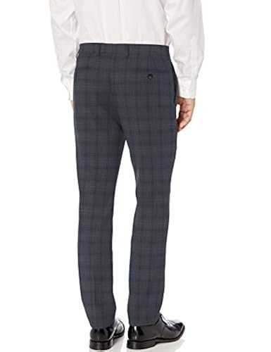 Original Penguin Men's Two Piece Slim Fit Suit, Light Blue Plaid - Main Image