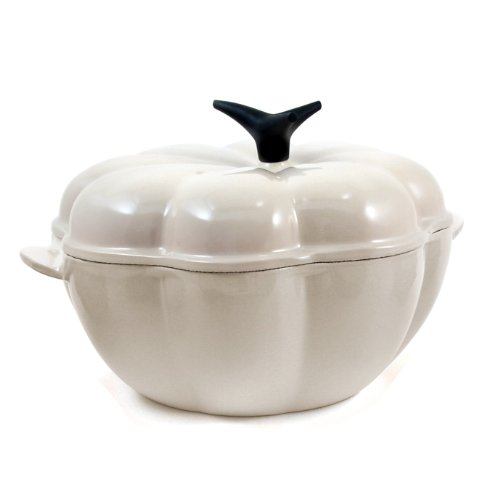 Click Here to See More Images Le Creuset Dune Enameled Cast Iron Pumpkin-Shaped Cocotte, 2.25 Quart
